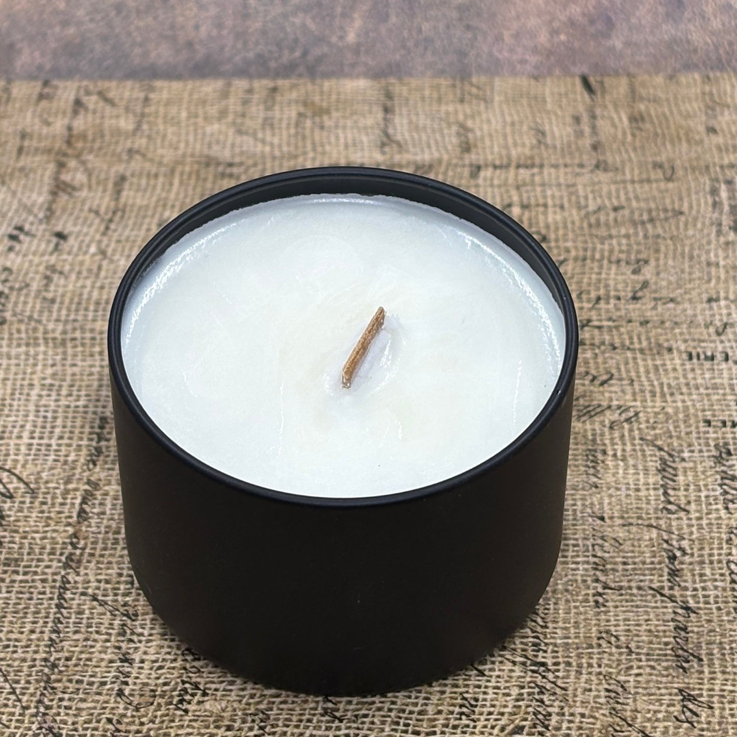 Night’s Breath – 4 oz Candle | Clove, Amber Woods & Sandalwood Musk | Black Tin | Wood Wick