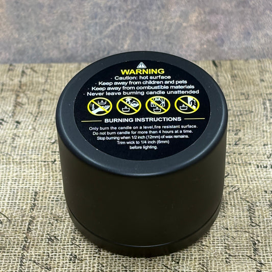 Night’s Breath – 4 oz Candle | Clove, Amber Woods & Sandalwood Musk | Black Tin | Wood Wick